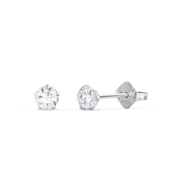 Natural Diamond 0.25 CT Butterfly Earring in 10K White Gold